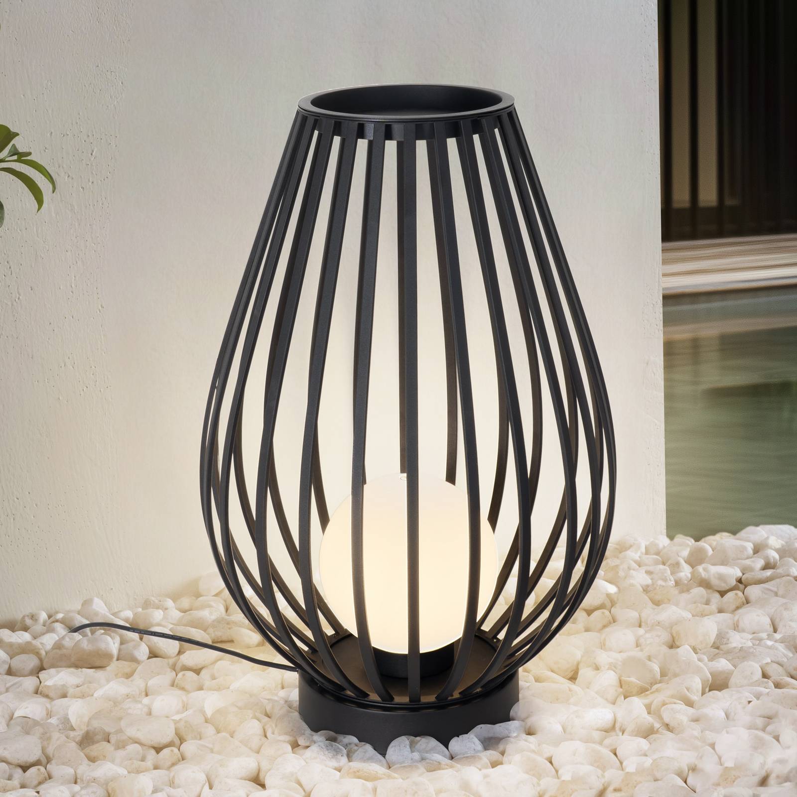 Lucande Terrassenleuchte Marrin, schwarz, Metall, Ø 46cm Lucande Terrassenleuchte Marrin, schwarz, Metall, Ø 46cm von LUCANDE
