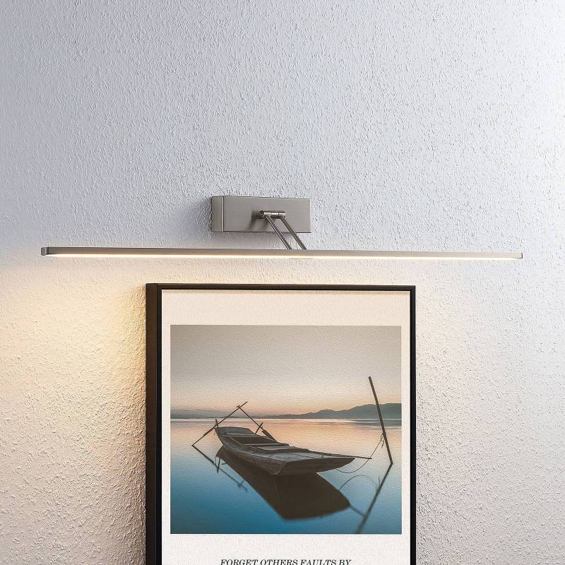 Lucande LED-Bilderleuchte Thibaud, 84 cm, nickel, Aluminium von LUCANDE