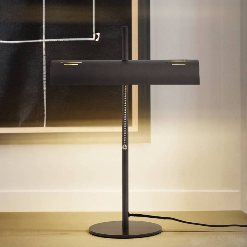 Lucande Bankerlampe Nysira, modern, grau metallic, 2-flg. von LUCANDE