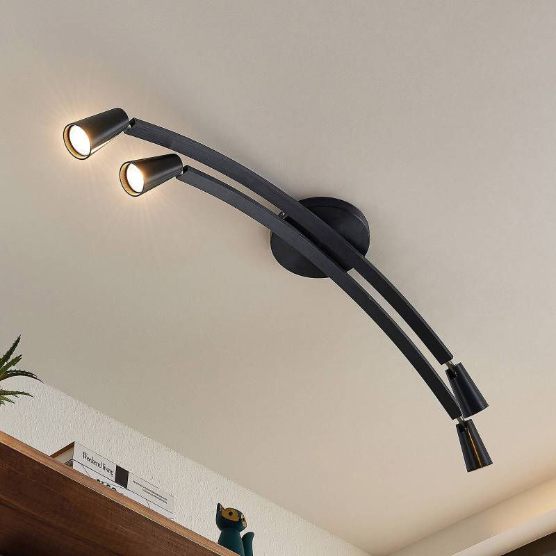 Lucande Velanoris Deckenlampe, 4-fl. schwarz von LUCANDE