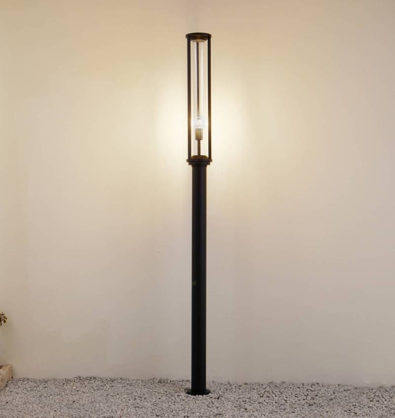 Lucande Außenleuchte Alivaro, schwarz, 220 cm, E27, IP65 von LUCANDE