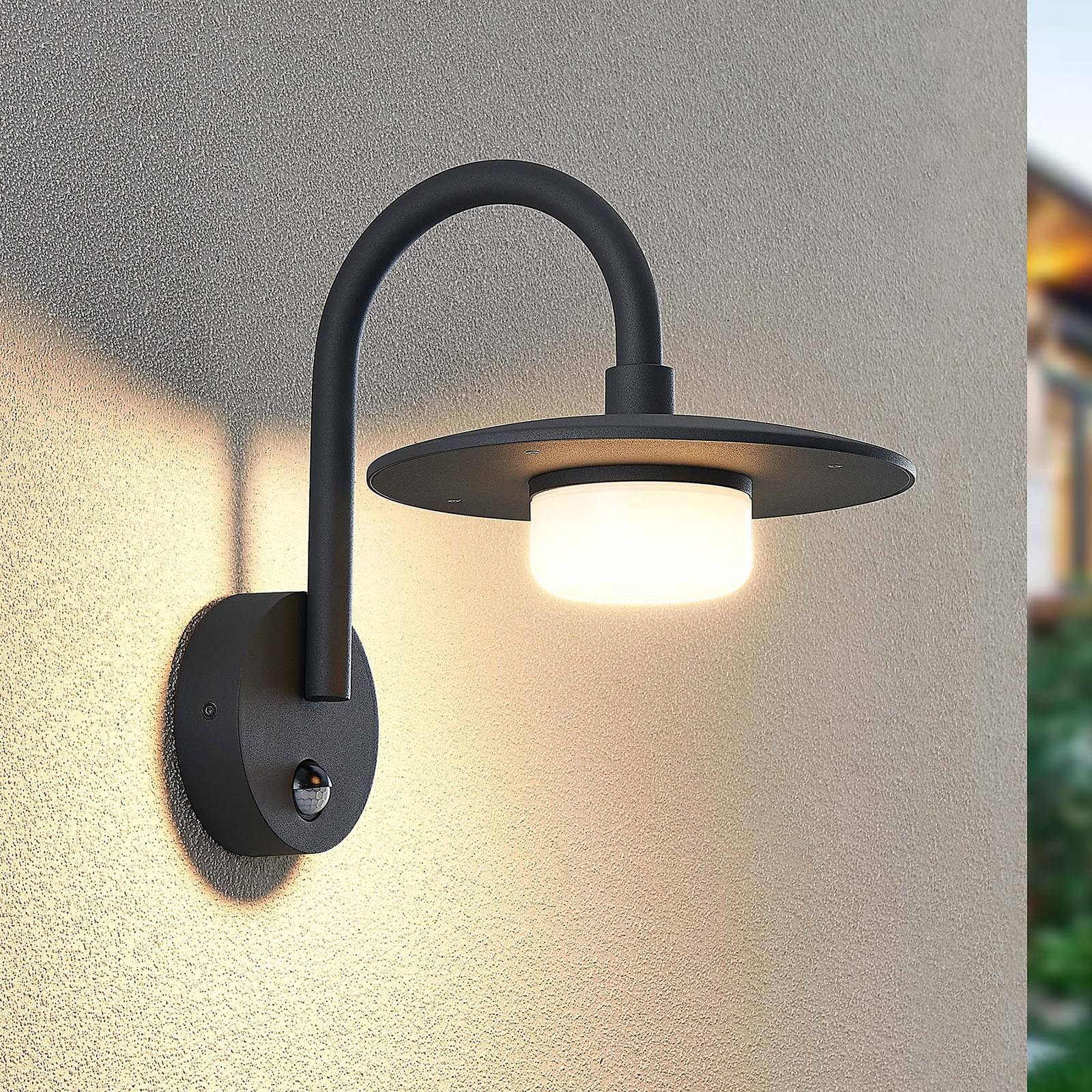 Lucande Außenwandleuchte Zamalino, 31 cm, anthrazit, Sensor Lucande Außenwandleuchte Zamalino, 31 cm, anthrazit, Sensor von LUCANDE