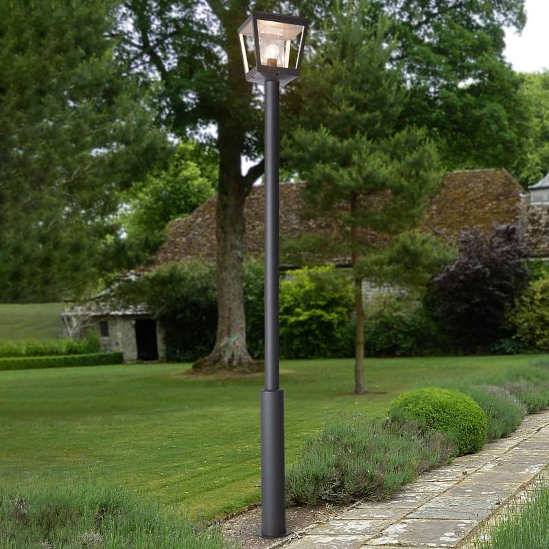 Lucande Außenleuchte Dunia, anthrazit, Metall, Höhe 220 cm von LUCANDE