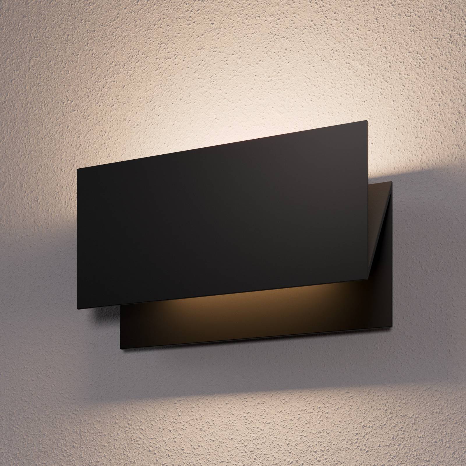 Lucande LED-Außenwandleuchte Meja, schwarz, Metall, IP54 Lucande LED-Außenwandleuchte Meja, schwarz, Metall, IP54 von LUCANDE