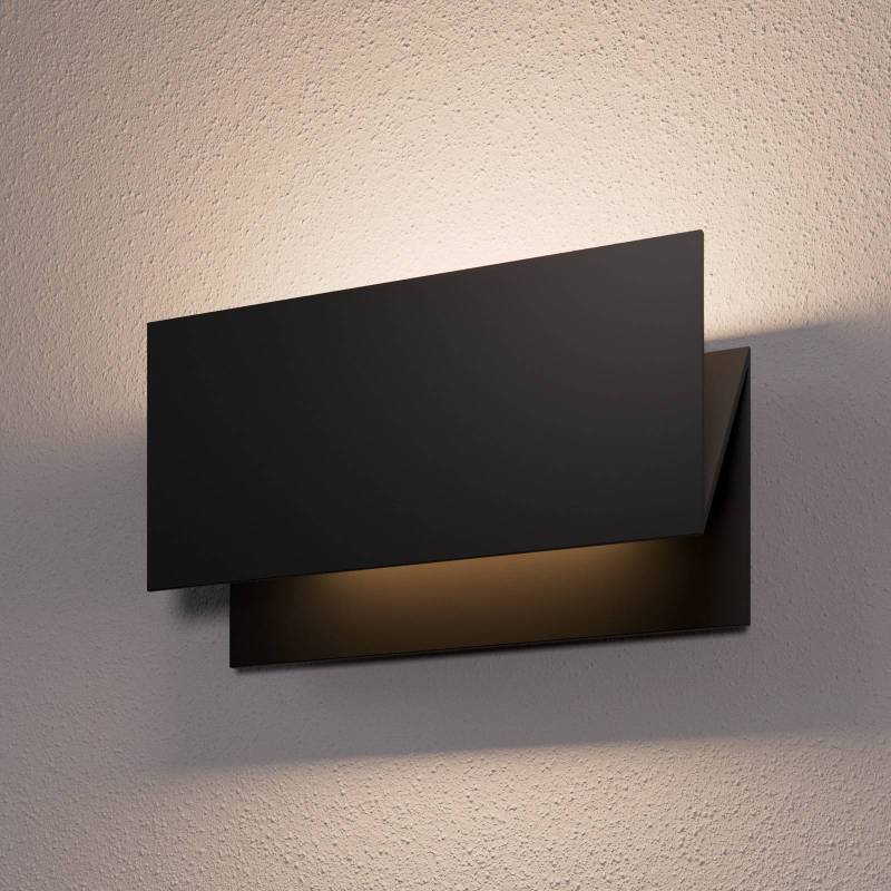 Lucande LED-Außenwandleuchte Meja, schwarz, Metall, IP54 von LUCANDE