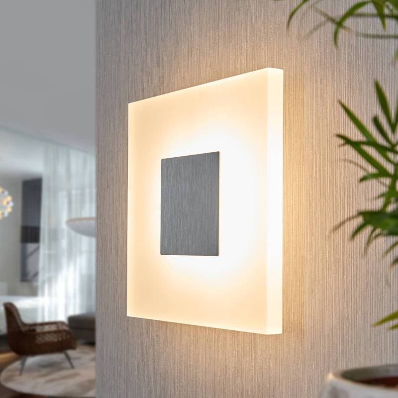 Lucande LED-Wandleuchte Berlind, 26 cm, weiß, Glas, Metall von LUCANDE