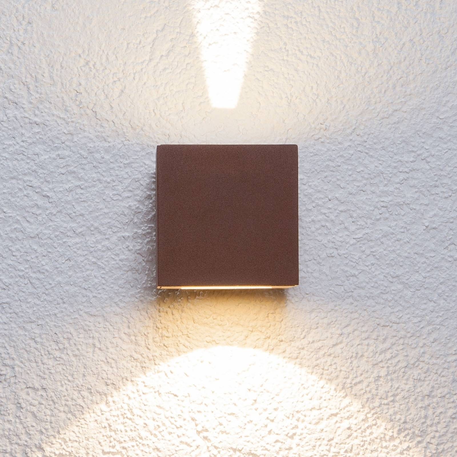 Lucande LED-Außenwandleuchte Jarno, rost, Metall, 9cm Lucande LED-Außenwandleuchte Jarno, rost, Metall, 9cm von LUCANDE