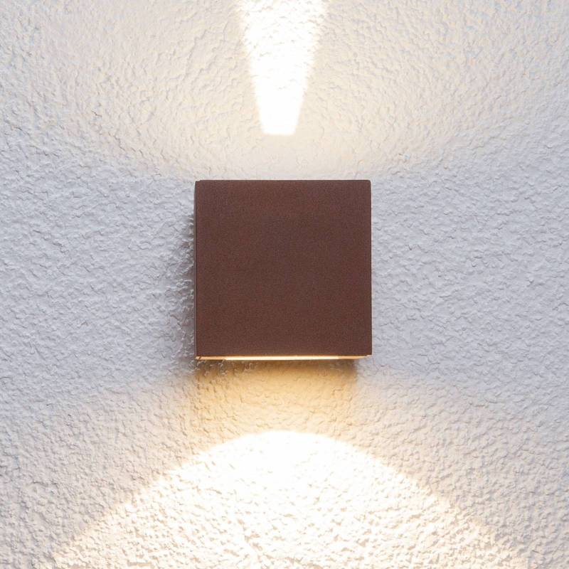 Lucande LED-Außenwandleuchte Jarno, rost, Metall, 9cm von LUCANDE