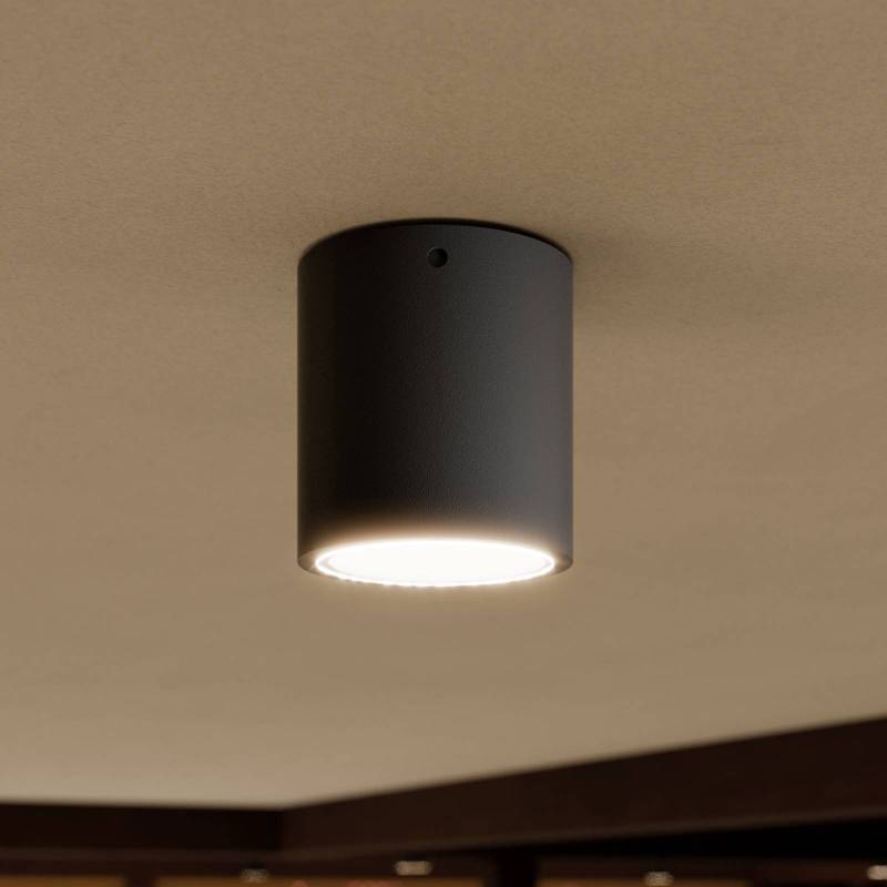 Lucande LED-Deckenleuchte Meret, rund, anthrazit, Metall von LUCANDE