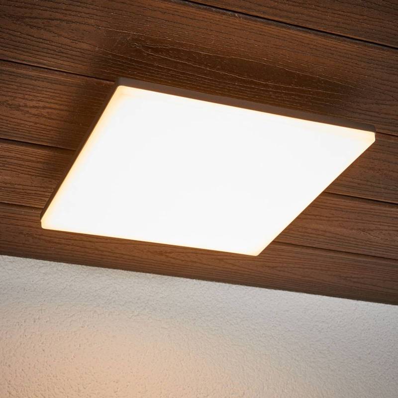 Lucande LED-Außendeckenleuchte Henni, Sensor, 30x30 cm, IP65 von LUCANDE