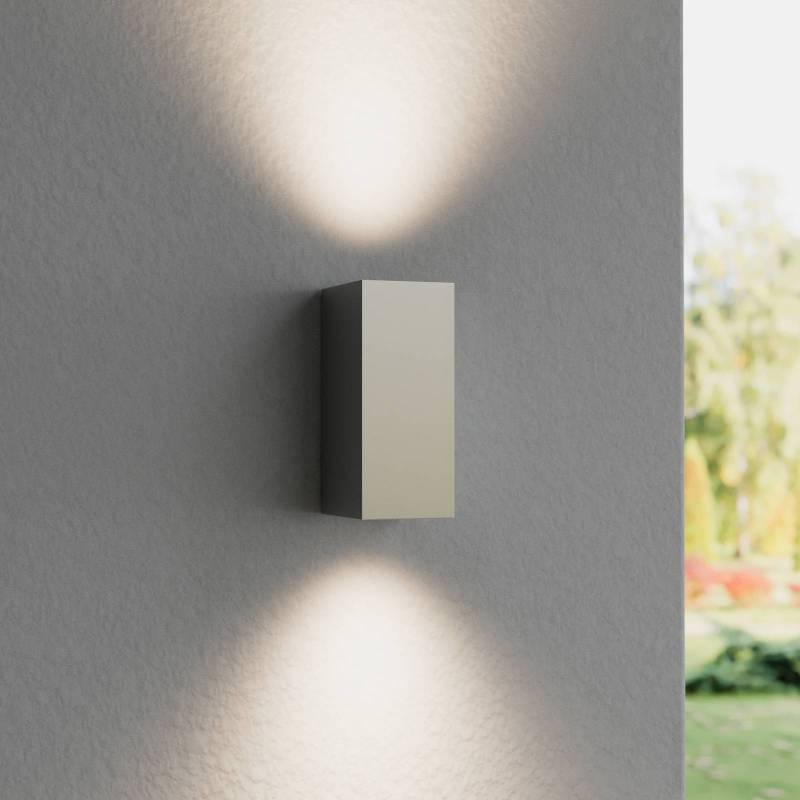 Lucande Außenwandleuchte Tavi, 15 cm, silber, Bridgelux LED von LUCANDE
