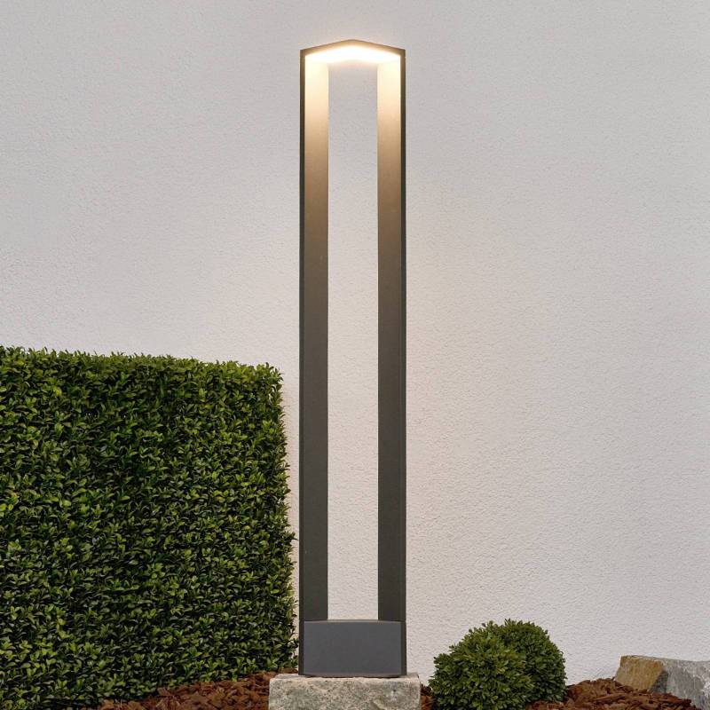 Lucande LED-Wegelampe Jeny, 100 cm, anthrazit, Aluminium von LUCANDE