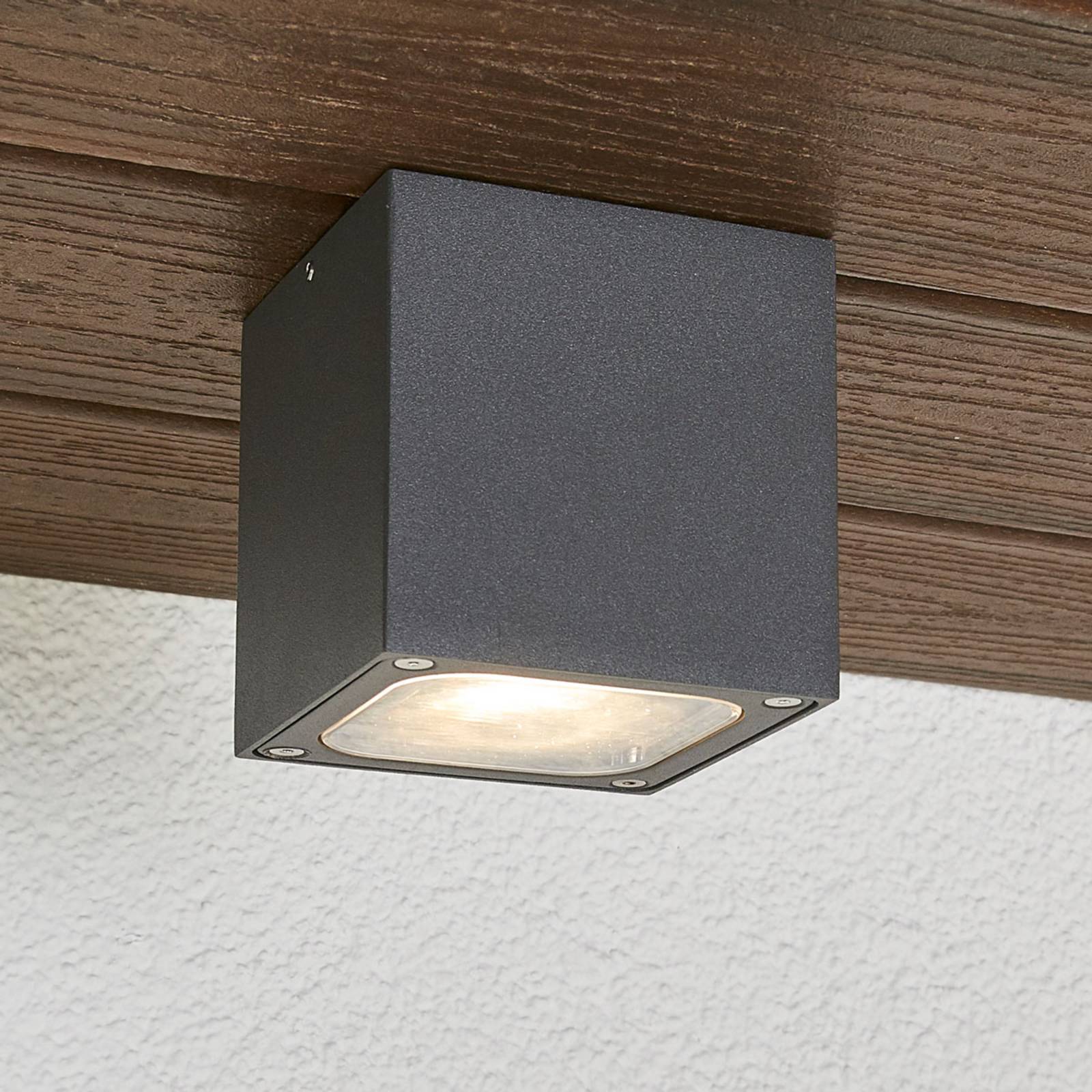 Würfelförmige LED-Außendeckenlampe Tanea, IP54 Würfelförmige LED-Außendeckenlampe Tanea, IP54 von LUCANDE