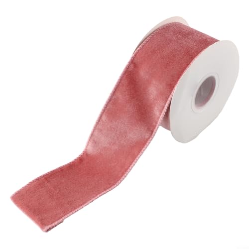 Erstaunliche weiche Samtbänder zur Verschönerung jedes Weihnachtsdekorationsthemas oder Projekts (Rosa) von LUCKCDUO