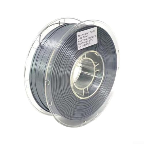 Glatte Fütterungsseide für PLA-Filament im Durchmesser von 1 75 mm, entwickelt, um Druckfehler zu reduzieren und gleichzeitig das Aussehen Ihrer Modelle zu verbessern (Silber) von LUCKCDUO