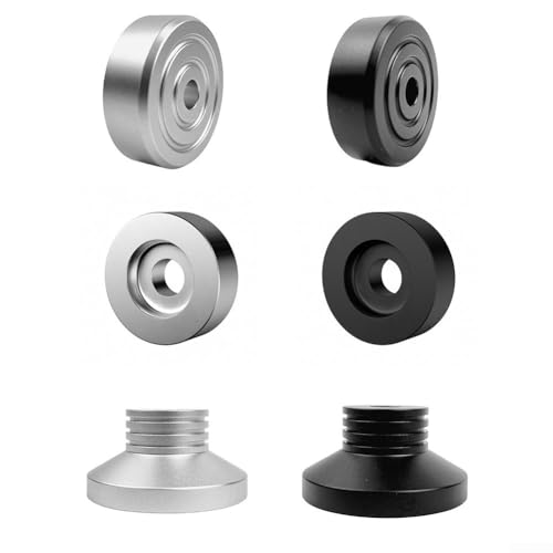 Hochleistungs-Vinyl-Schallplattenadapter für Plattenspieler, 17,8 cm (7 Zoll), Mitteladapter zur Minimierung der Resonanz und Verbesserung des Klangs (schwarzA) von LUCKCDUO