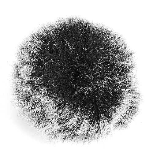 LUCKDANO Mikrofon -Windschutzscheibe Im Freien, Mikrofoner Windschutzscheibe Pelziger Windschutzschuhen Windschutzscheibe Mufffell Sturdes Schwarzes Mikrofon Pelzing für WM6/Wm8/M1 von LUCKDANO