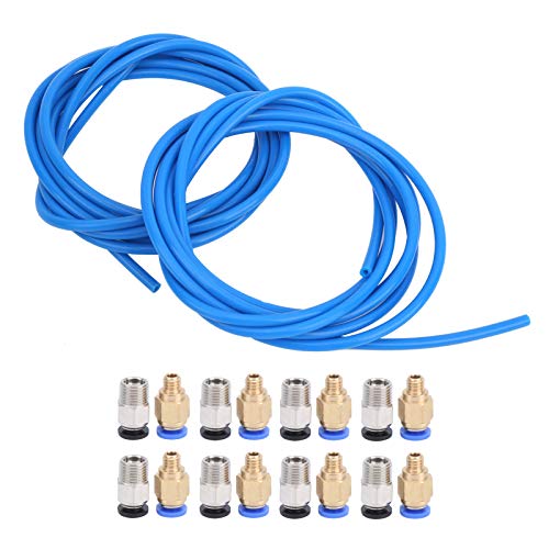 Ptfe -Röhrchen, 3D -Drucker Bowden Tube Teflon -Rohr Ptfe -Schlauch 2pcs Blau Ptfe Tube 8pcs M10 8pcs M6 Pneumatic Stecker Teflon Bowden Tubing 3D -Druckerzubehör Zubehör von LUCKDANO