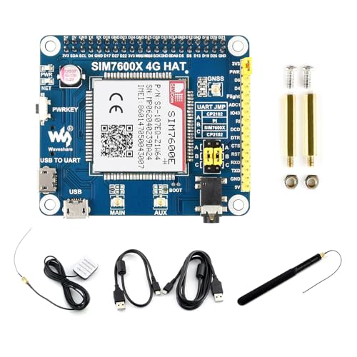 LUCKFOX 4G HAT for Raspberry Pi, Based on Waveshare SIM7600E-H, Enabling LTE Cat-4 4G/3G/2G Communication & GNSS Positioning, Compatible with Raspberry Pi Series Boards/Jetson Nano von LUCKFOX