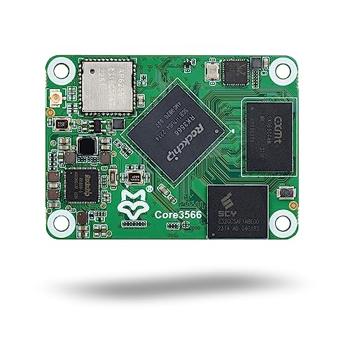 LUCKFOX Core3566102032 Module, Features Rockchip RK3566 Quad Core Processor, with 2GB LPDDR4 SDRAM Memory, 32GB eMMC, Dual Band(2.4GHz/5.0GHz) WiFi, BT5.0, Compatible with Raspberry Pi CM4 Baseboard von LUCKFOX