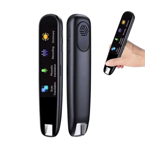 Amigopen Multipurpose Translation Device, Übersetzungs Stift Scannen, Übersetzer mit Sprachausgabe, Sprache Übersetzung Scannen Lesen Stift, Instant Text Scannen Lesen Übersetzergerät (Schwarz) von LUCKKY