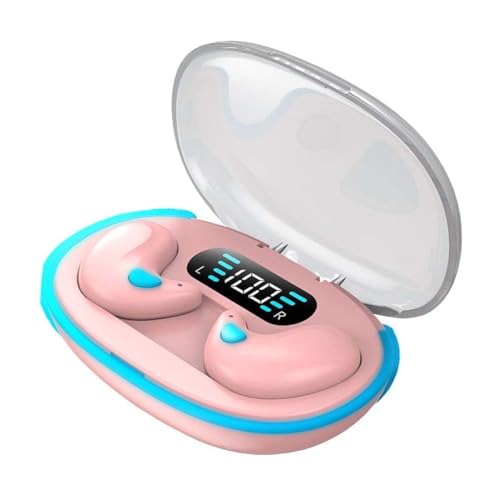 LUCKKY Bone Conduction Sleep Bluetooth Headset, Knochenleitung Schlaf Bluetooth Kopfhörer, In-Ear Bluetooth 5.3 Kabellos Sport-Kopfhörer mit Geräuschunterdrückung, Wasserdicht Sportkopfhörer (Rosa) LUCKKY Bone Conduction Sleep Bluetooth Headset, Knochenleitung Schlaf Bluetooth Kopfhörer, In-Ear Bluetooth 5.3 Kabellos Sport-Kopfhörer mit Geräuschunterdrückung, Wasserdicht Sportkopfhörer (Rosa) von LUCKKY