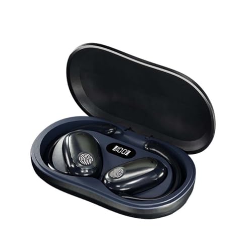 Sportliche Bluetooth-Ohrhörer mit hängendem Ohr, Bluetooth Kopfhörer 5.4 Sport, Knochenleitung Open Ear Kopfhörer, HiFi Stereo Tiefer Bass Wireless Earbud, IPX5 Wasserdicht Sportkopfhörer (Schwarz) Sportliche Bluetooth-Ohrhörer mit hängendem Ohr, Bluetooth Kopfhörer 5.4 Sport, Knochenleitung Open Ear Kopfhörer, HiFi Stereo Tiefer Bass Wireless Earbud, IPX5 Wasserdicht Sportkopfhörer (Schwarz) von LUCKKY