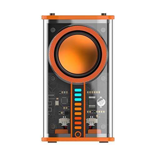 Transparenter kabelloser Mecha-Bluetooth-Lautsprecher,Stereo Sound Musikbox,kleine Bluetooth Lautsprecher Set,Wasserschutz Bluetooth Lautsprecher Musikbox Tragbarer Bluetooth Box mit 360° Stereo Sound von LUCKKY