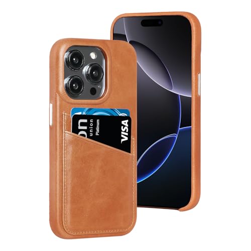 LUCKYCOIN Handyhülle iPhone 14 Pro Hülle Leder mit Kartenhalter, Echtes Leder Slim Schutzhülle Case Cover, 6.1 Zoll,Hellbraun LUCKYCOIN Handyhülle iPhone 14 Pro Hülle Leder mit Kartenhalter, Echtes Leder Slim Schutzhülle Case Cover, 6.1 Zoll,Hellbraun von LUCKYCOIN