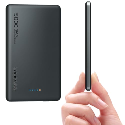 LUCKYDUO Mag-Safe Power Bank 5000 mAh 8MM Ultra Thin Magnetic External Battery PD 20W Fast Charging with Type-C Charging Cable Mini Wireless Battery Pack Compatible with iPhone 15/14/13/12/Mini/Pro von LUCKYDUO