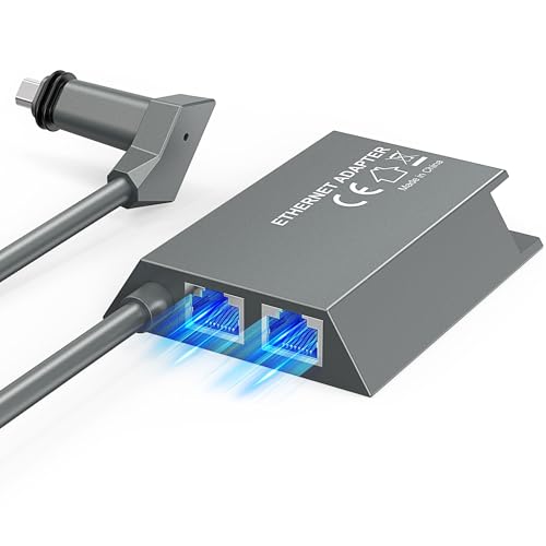 LUCMO Starlink Ethernet Adapter 2 Anschlüsse für Starlink V2, Rechteckige Parabolantenne Satelliten Internet V2 von LUCMO