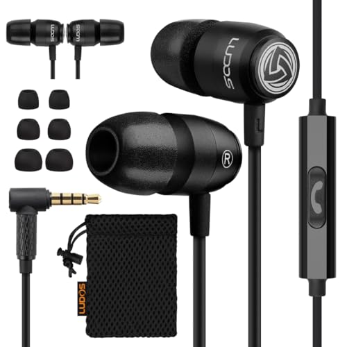 LUDOS Clamor 2 Pro Kopfhörer In Ear Ohrhörer mit Kabel und Mikrofon, 5 Jahre Garantie, Kristallklarer Klang Verwindungsfest, Headphones Ausgeglichene Höhen und Tiefen, Bass, Lautstärkeregler von LUDOS
