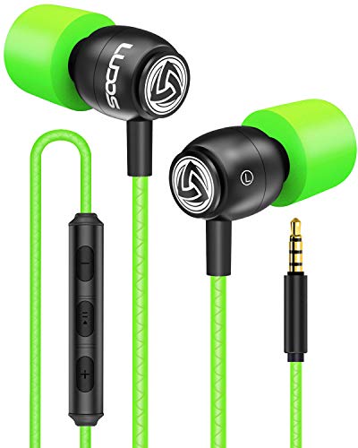 LUDOS Clamor Kopfhörer In Ear - Wired Ohrhörer mit Kabel und Mikrofon, 5 Jahre Garantie, Bass, Premium-Audioqualität, Neuartiger Memory Foam, Verstärktes Kabel, Headphones mit Lautstärkeregler von LUDOS
