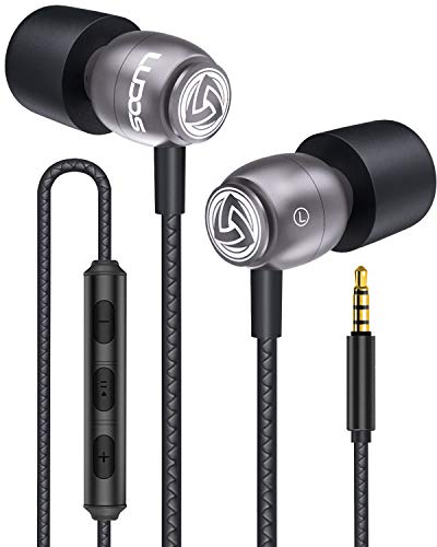 LUDOS Clamor Kopfhörer In Ear - Wired Ohrhörer mit Kabel und Mikrofon, 5 Jahre Garantie, Bass, Premium-Audioqualität, Neuartiger Memory Foam, Verstärktes Kabel, Headphones mit Lautstärkeregler von LUDOS