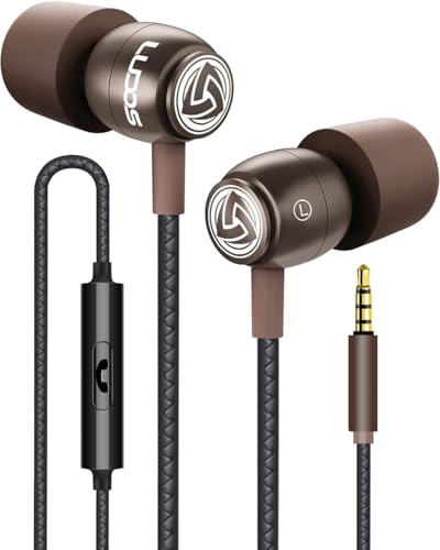LUDOS Clamor Kopfhörer In Ear - Wired Ohrhörer mit Kabel und Mikrofon, 5 Jahre Garantie, Bass, Premium-Audioqualität, Neuartiger Memory Foam, Verstärktes Kabel, Headphones mit Anrufsteuerung von LUDOS