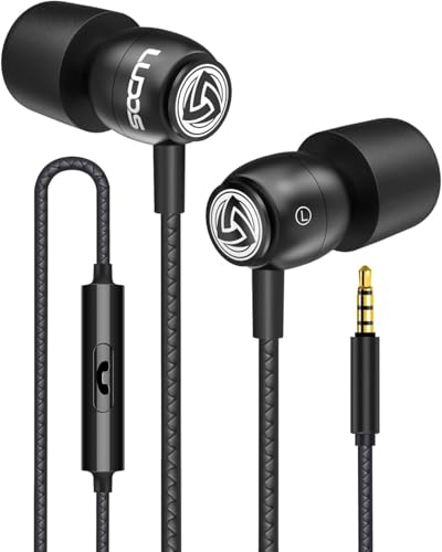 LUDOS Clamor Kopfhörer In Ear - Wired Ohrhörer mit Kabel und Mikrofon, 5 Jahre Garantie, Bass, Premium-Audioqualität, Neuartiger Memory Foam, Verstärktes Kabel, Headphones mit Anrufsteuerung von LUDOS