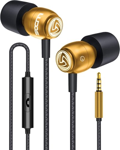 LUDOS Clamor Kopfhörer In Ear - Wired Ohrhörer mit Kabel und Mikrofon, 5 Jahre Garantie, Bass, Premium-Audioqualität, Neuartiger Memory Foam, Verstärktes Kabel, Headphones mit Anrufsteuerung von LUDOS