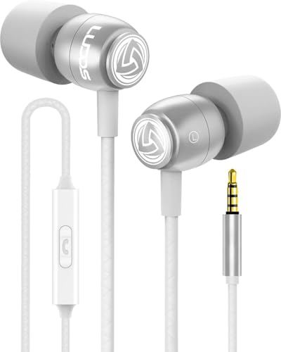 LUDOS Clamor Kopfhörer In Ear - Wired Ohrhörer mit Kabel und Mikrofon, 5 Jahre Garantie, Bass, Premium-Audioqualität, Neuartiger Memory Foam, Verstärktes Kabel, Headphones mit Anrufsteuerung von LUDOS