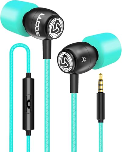 LUDOS Clamor Kopfhörer In Ear - Wired Ohrhörer mit Kabel und Mikrofon, 5 Jahre Garantie, Bass, Premium-Audioqualität, Neuartiger Memory Foam, Verstärktes Kabel, Headphones mit Anrufsteuerung von LUDOS