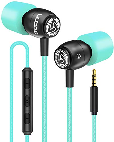 LUDOS Clamor Kopfhörer In Ear - Wired Ohrhörer mit Kabel und Mikrofon, 5 Jahre Garantie, Bass, Premium-Audioqualität, Neuartiger Memory Foam, Verstärktes Kabel, Headphones mit Lautstärkeregler von LUDOS