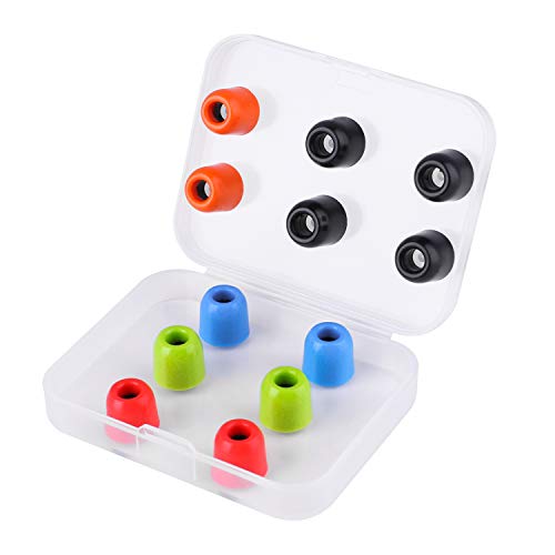 LUDOS Comfy Memory-Foam-Ohrstücke für Kopfhörer und Ohrhörer, Kopfhörer Aufsätze mit Memory-Schaumstoff Ohrpolster, 12 Ohrstücke, Waschbar, Langlebig und Sehr Widerstandsfähig, Größe 4,9 mm von LUDOS