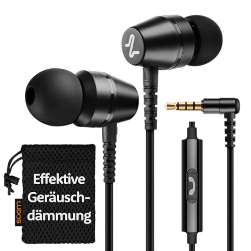 LUDOS OMNITONE Kopfhörer In Ear Kopfhörer mit Kabel und Mikrofon, 5 Jahre Garantie, In Ear Ohrhörer, 3,5 mm Klinkenstecker Earbuds, Satte Bässe Earphones, Headphones für iPhone, iPad, Huawei, Samsung von LUDOS