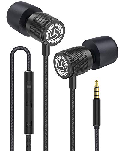 LUDOS Ultra Kopfhörer In Ear Ohrhörer mit Kabel und Mikrofon, Kristallklarer Klang, Ausgewogene Höhen und Tiefen, Neuer Memory Foam, Langlebiges Kabel, Bässe, Lautstärkeregelung, Earphones für Handy von LUDOS