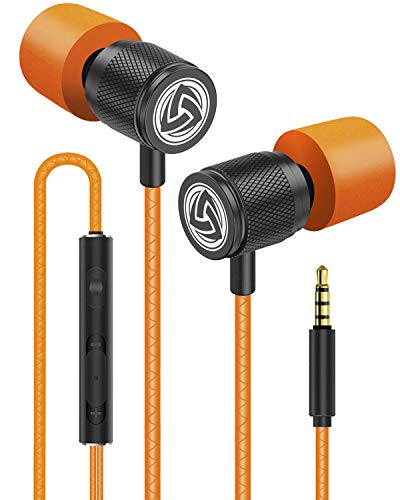 LUDOS Ultra Kopfhörer In Ear Ohrhörer mit Kabel und Mikrofon, Kristallklarer Klang, Ausgewogene Höhen und Tiefen, Neuer Memory Foam, Langlebiges Kabel, Bässe, Lautstärkeregelung, Earphones für Handy von LUDOS