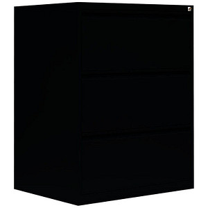 LÜLLMANN Hängeregistraturschrank tiefschwarz 3 Schubladen 76,0 x 62,0 x 101,2 cm von LÜLLMANN