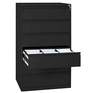 LÜLLMANN Karteischrank tiefschwarz 76,0 x 62,0 x 132,0 cm LÜLLMANN Karteischrank tiefschwarz 76,0 x 62,0 x 132,0 cm von LÜLLMANN