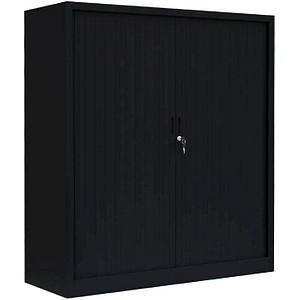 LÜLLMANN Schiebetürenschrank, 555149 tiefschwarz 2 Fachböden 120,0 x 45,7 x 135,0 cm von LÜLLMANN