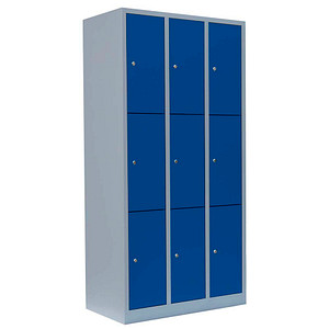 LÜLLMANN Schließfachschrank enzianblau, lichtgrau 520331, 9 Schließfächer 88,5 x 50,0 x 180,0 cm LÜLLMANN Schließfachschrank enzianblau, lichtgrau 520331, 9 Schließfächer 88,5 x 50,0 x 180,0 cm von LÜLLMANN