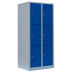 LÜLLMANN Schließfachschrank enzianblau, lichtgrau 523321, 6 Schließfächer 80,0 x 50,0 x 180,0 cm LÜLLMANN Schließfachschrank enzianblau, lichtgrau 523321, 6 Schließfächer 80,0 x 50,0 x 180,0 cm von LÜLLMANN