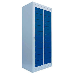 LÜLLMANN Schließfachschrank enzianblau, lichtgrau 526301, 20 Schließfächer 74,0 x 50,0 x 180,0 cm LÜLLMANN Schließfachschrank enzianblau, lichtgrau 526301, 20 Schließfächer 74,0 x 50,0 x 180,0 cm von LÜLLMANN